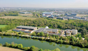 vue aérienne de la station d'épuration de Neuville-sur-Oise